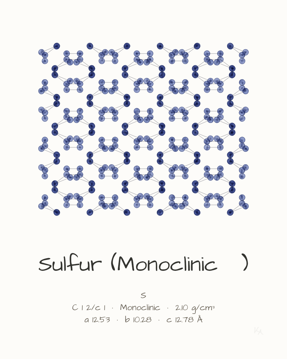 Sulfur (Monoclinic β)